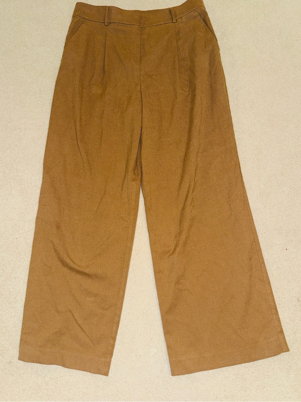 LOFT Peyton Trouser Wide-Leg Pants in Camel